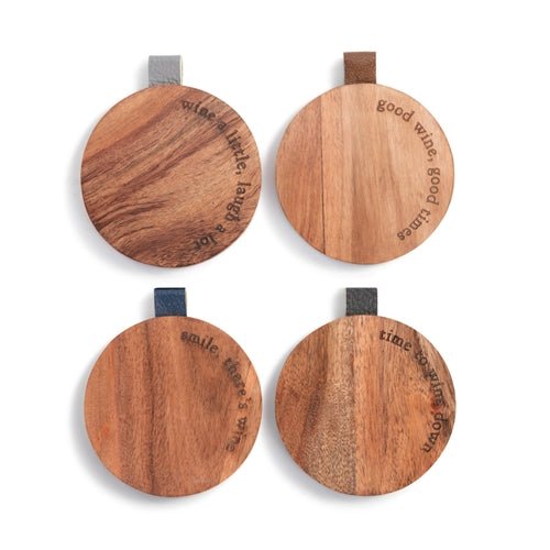 Wine and Beer Wooden Coasters set of 4 - Image 2