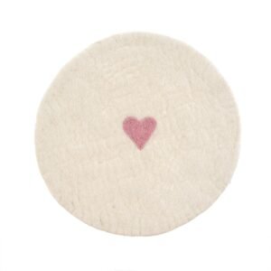Felt Heart Round Placemat