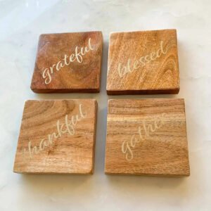 Blessings Coasters Natural set of 4