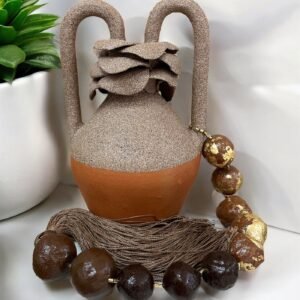 Brazilian Handcrafted Natural Clay Vase Collection