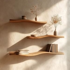 Live Edge Curved Wall Shelf